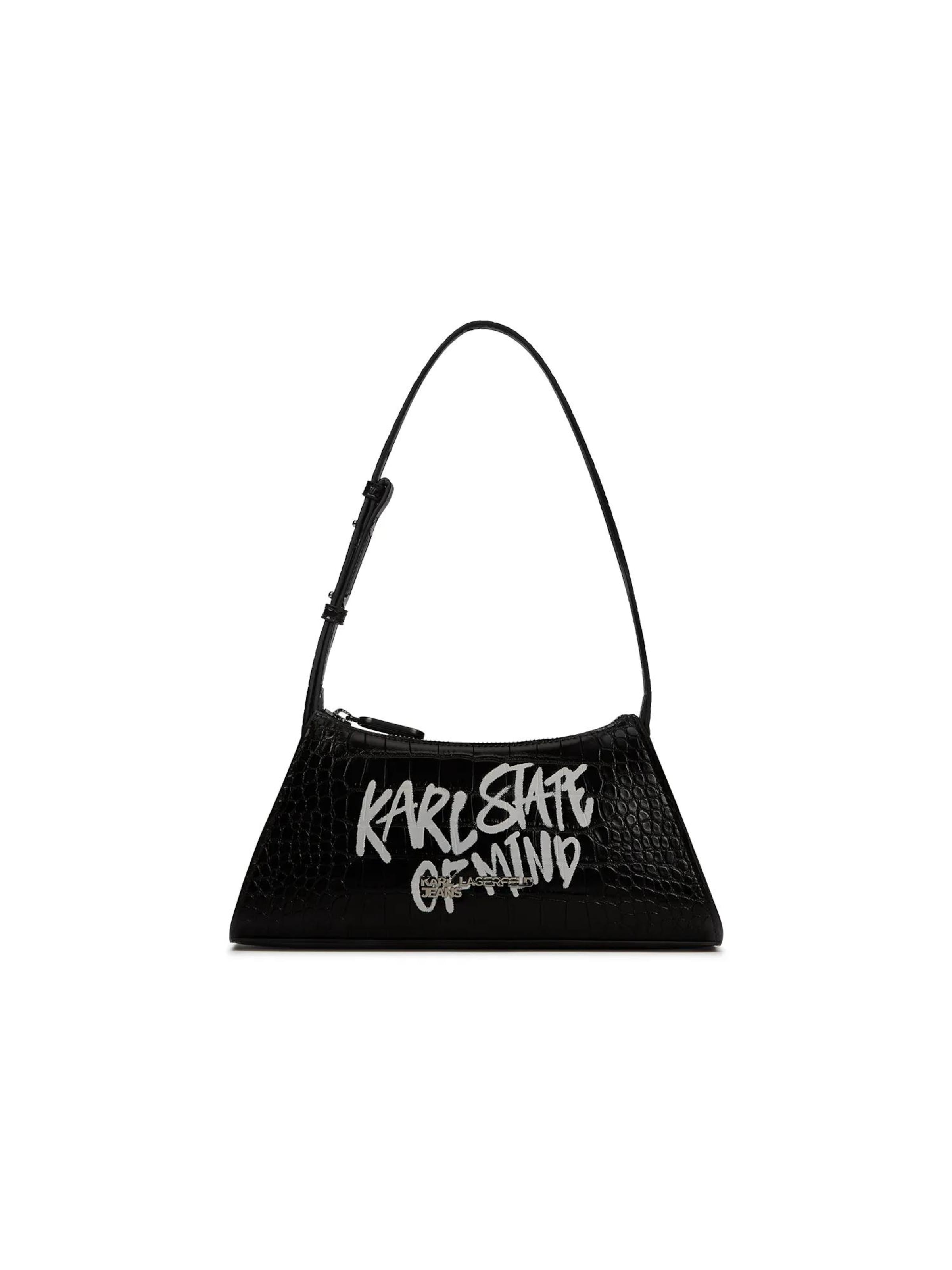 Borsa a spalla di KARL LAGERFELD JEANS in nero: frontale