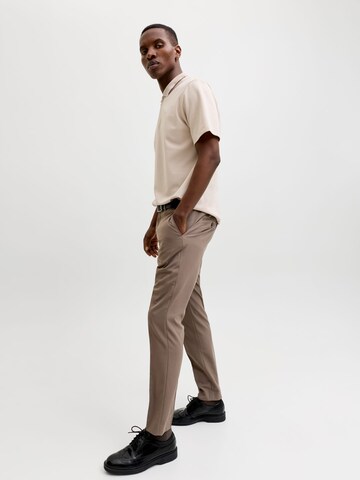 Coupe slim Pantalon à pince 'JPRFRANCO' JACK & JONES en marron