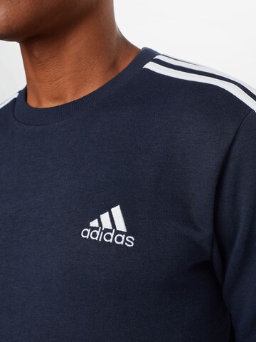 ADIDAS SPORTSWEAR Športová mikina 'Essentials French Terry 3-Stripes' - Modrá