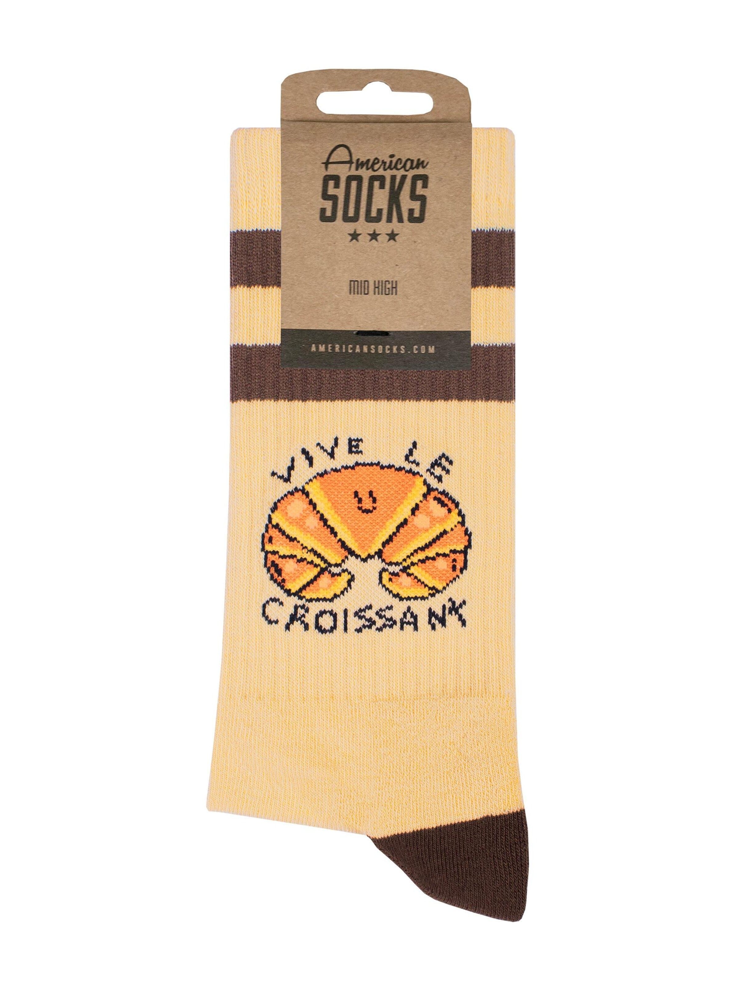 American Socks Socken 'Vive le Croissant - Mid High'‌‌‌‌‌‌ in Beige