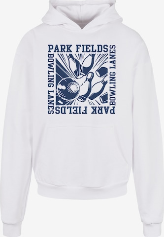 Merchcode Sweatshirt ' Park Fields - Bowling Lanes ' in Wit: voorkant