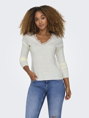 ONLY Sweater in White: front