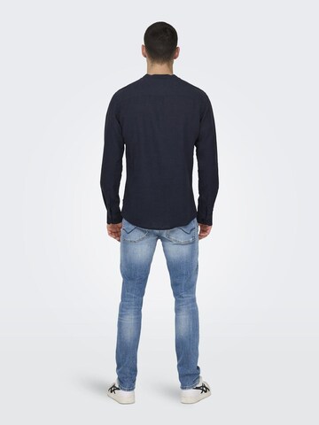 Only & Sons Slim fit Button Up Shirt 'ONSCaiden' in Blue