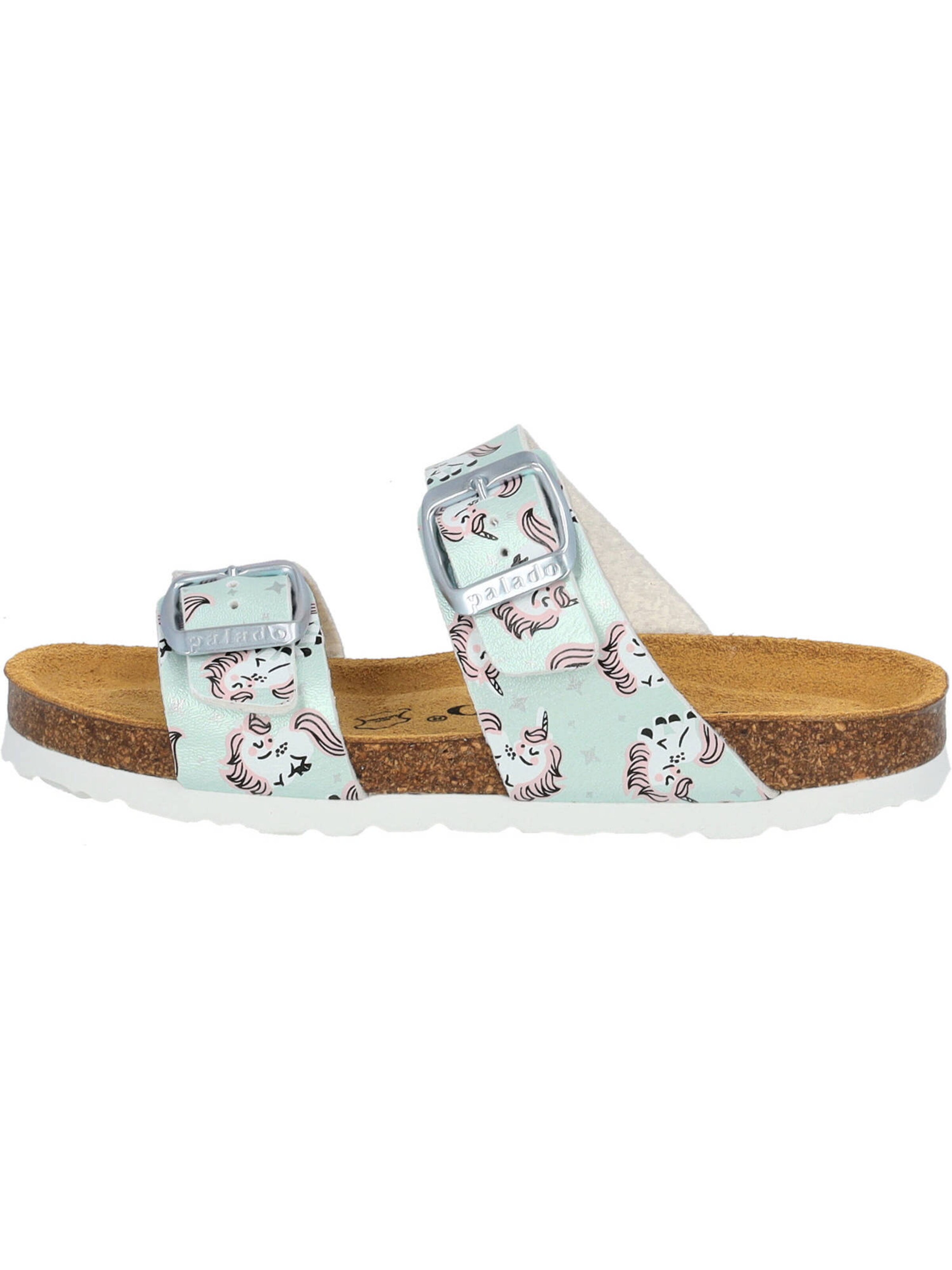 Palado Pantolette 'Samos' in Grün: Vorderseite