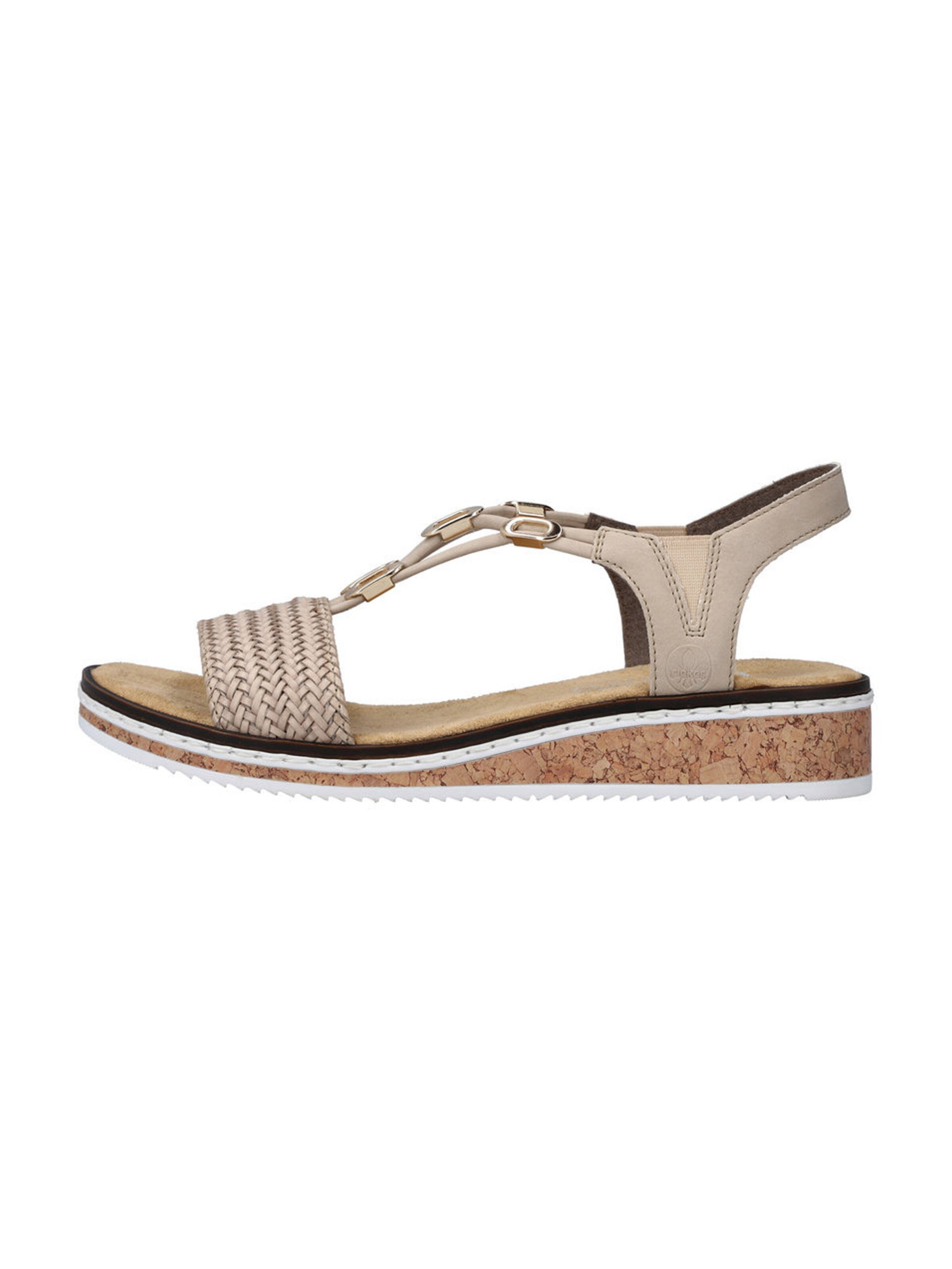 Rieker Strap Sandals 'V3662' in Beige
