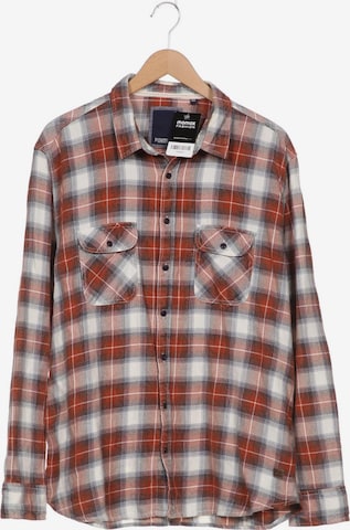 PIONEER Button Up Shirt in XXL in Brown: front