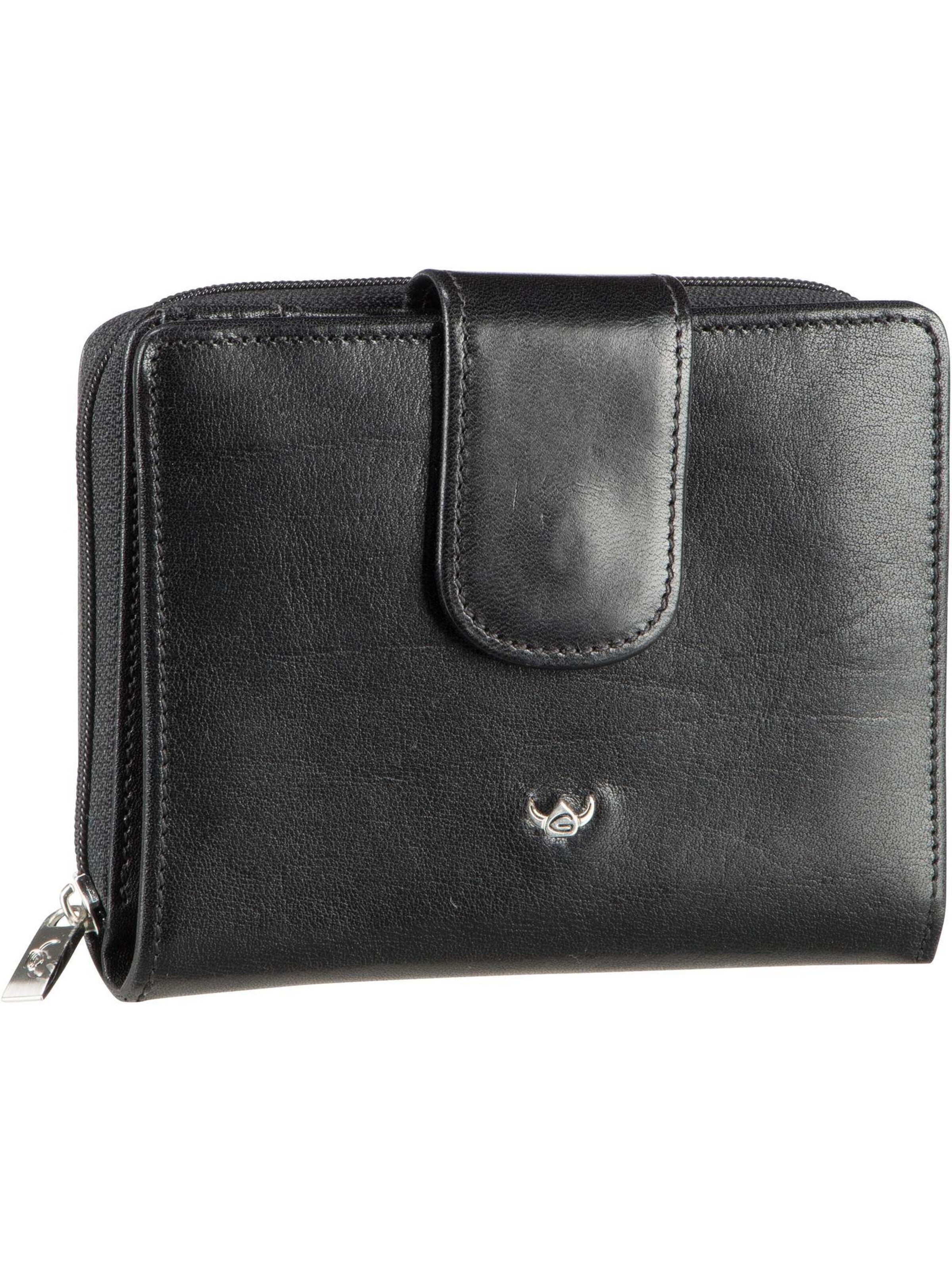 Porte-monnaies GOLDEN HEAD en noir : devant