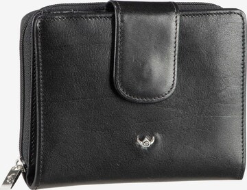 GOLDEN HEAD Wallet in Black: front