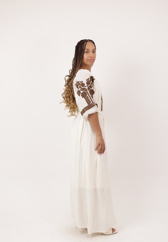Elara Shirt Dress in White