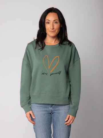 Watapparel Sweatshirt 'Self love ' in Grün: Vorderseite