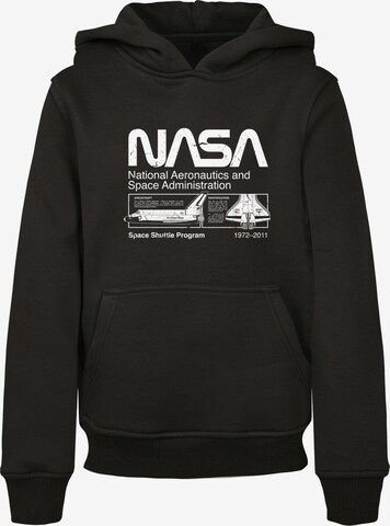 F4NT4STIC Sweatshirt 'NASA Classic Space Shuttle' in Zwart: voorkant