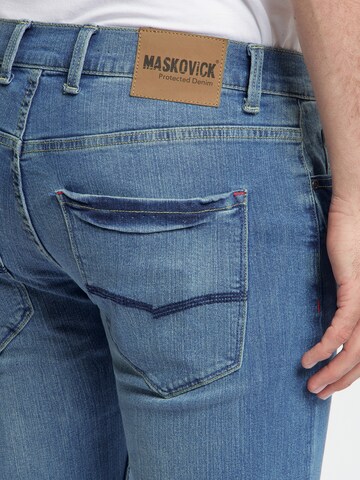 Coupe slim Jean 'MASKOVICK - Heren Jeans - Slim Fit - Milano – Stretch - Denim Broek' Maskovick en bleu
