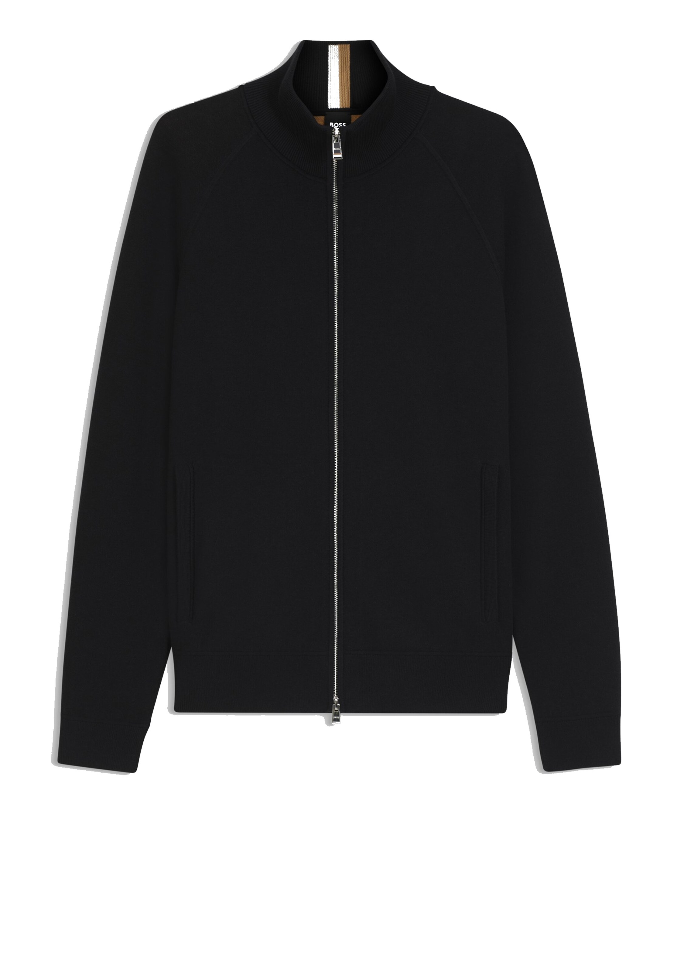 BOSS Strickjacke 'Idino' in Schwarz: Vorderseite