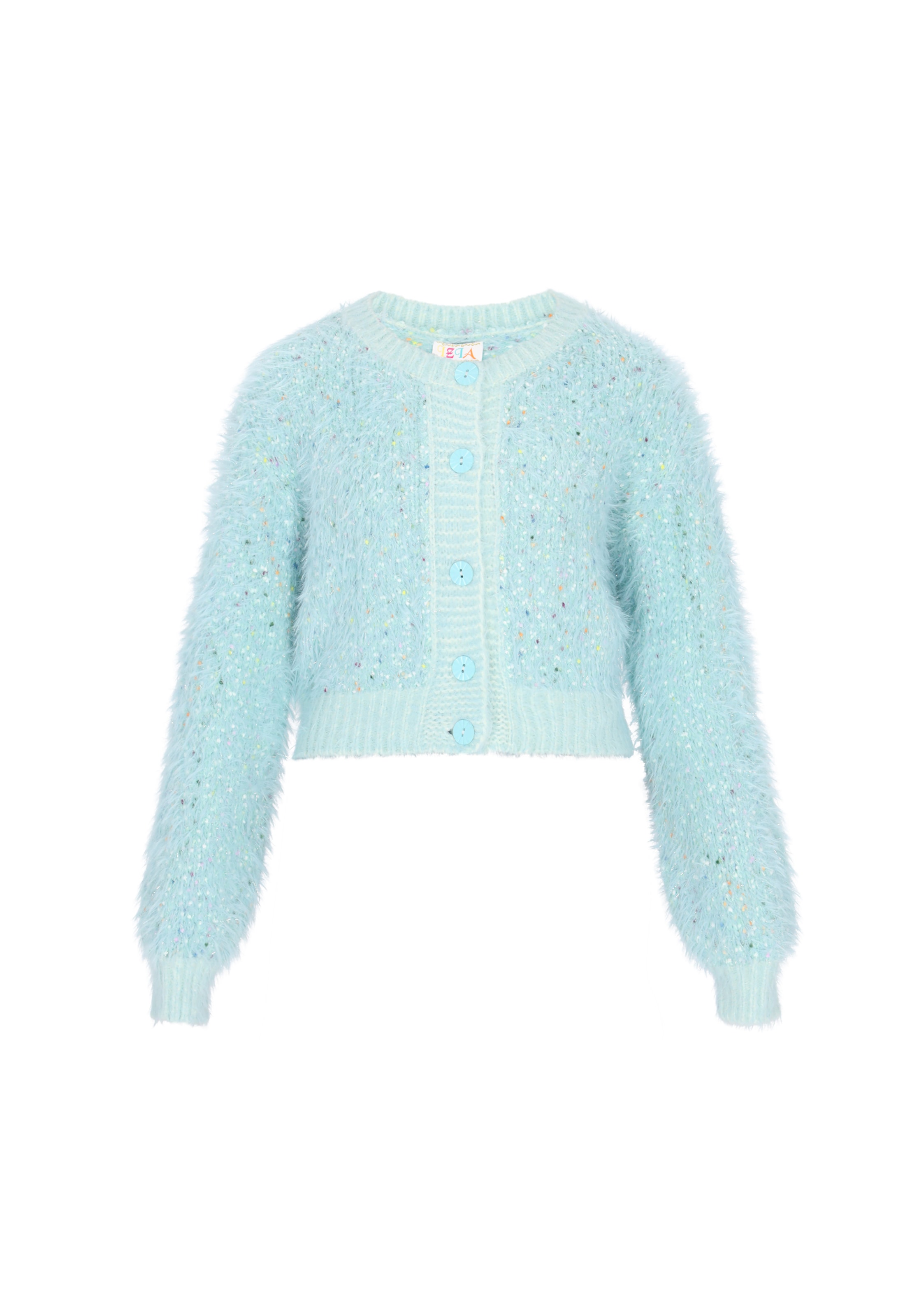 IZIA Gebreid vest in Blauw: voorkant