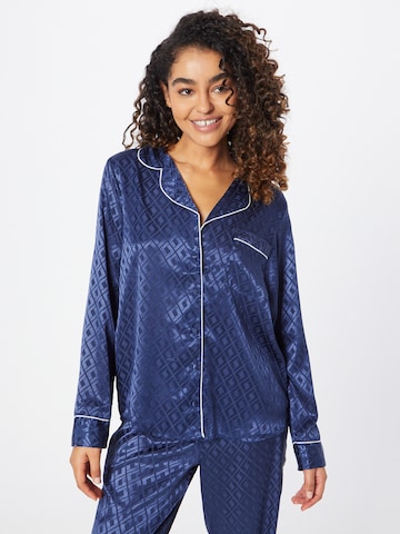 River Island Pajama shirt in Blue: front