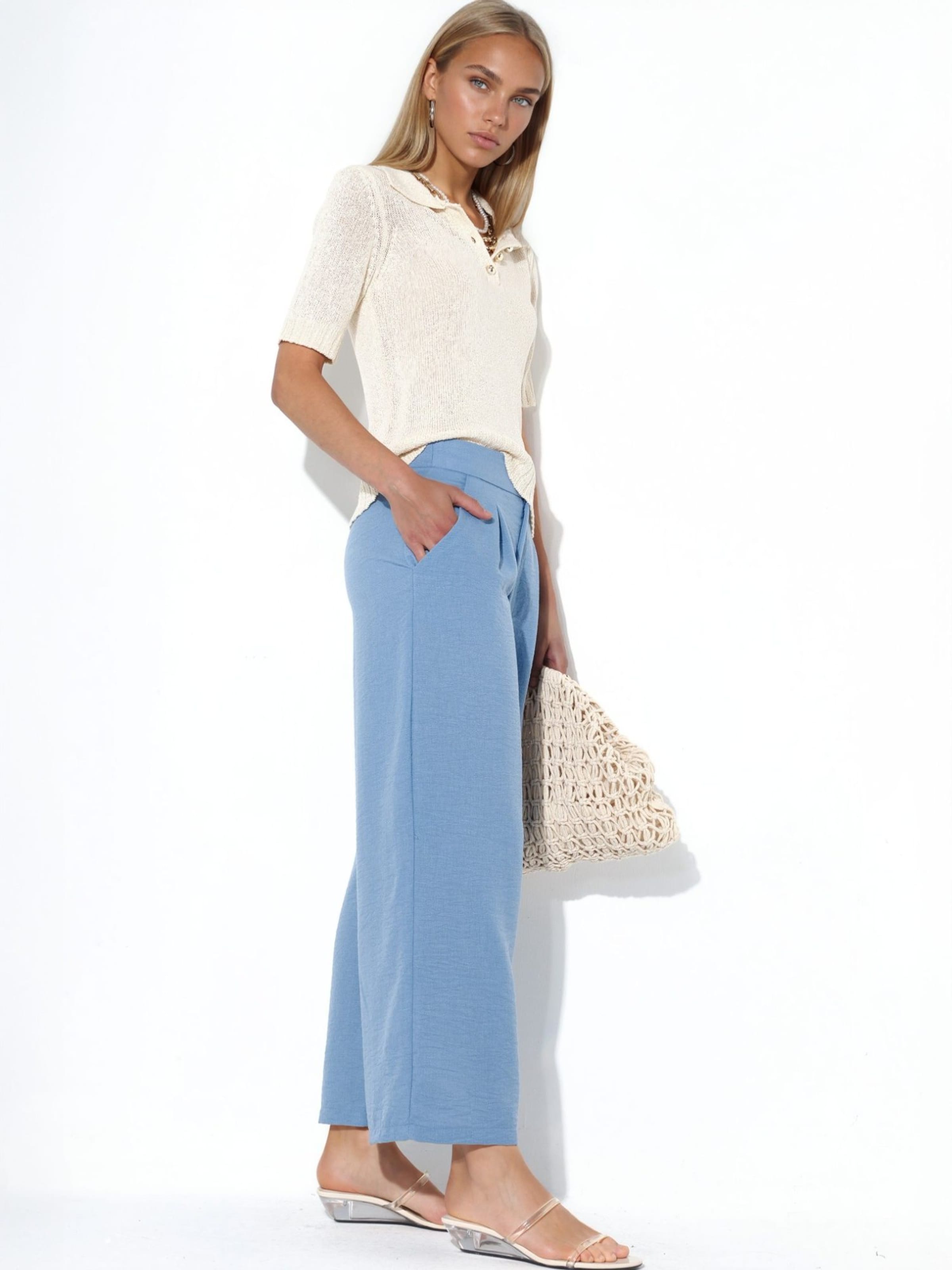Busem Wide Leg Hose in Blau