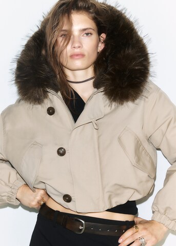 MANGO Between-season jacket 'CAMELITA' in Beige: front