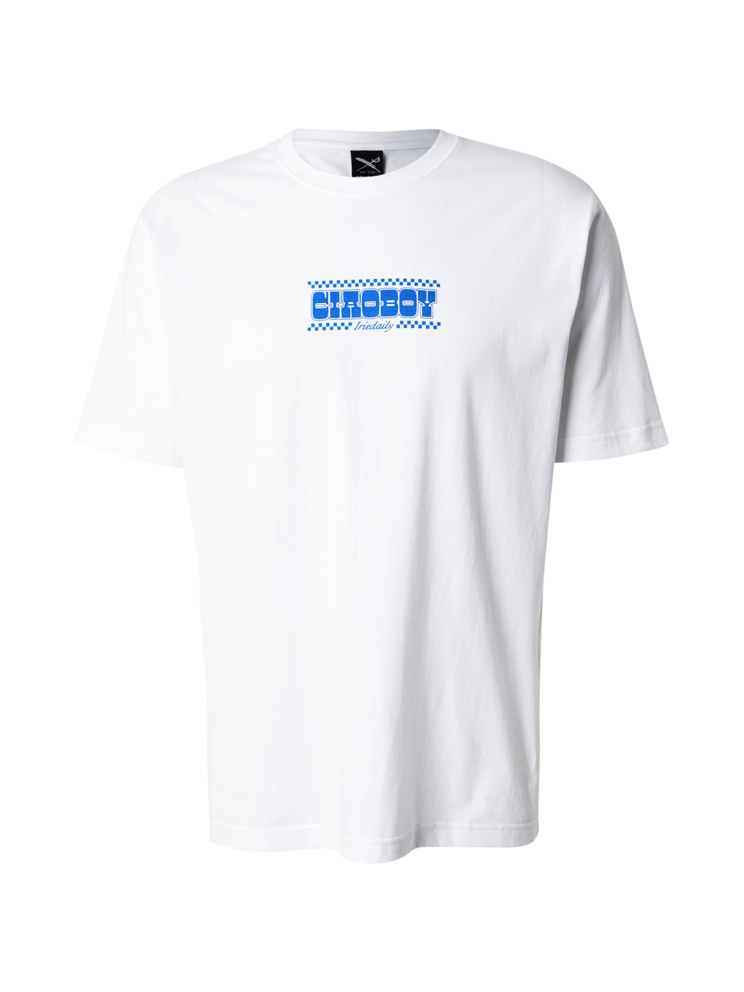 Tricou 'Ciaoboy' de la Iriedaily pe alb: față