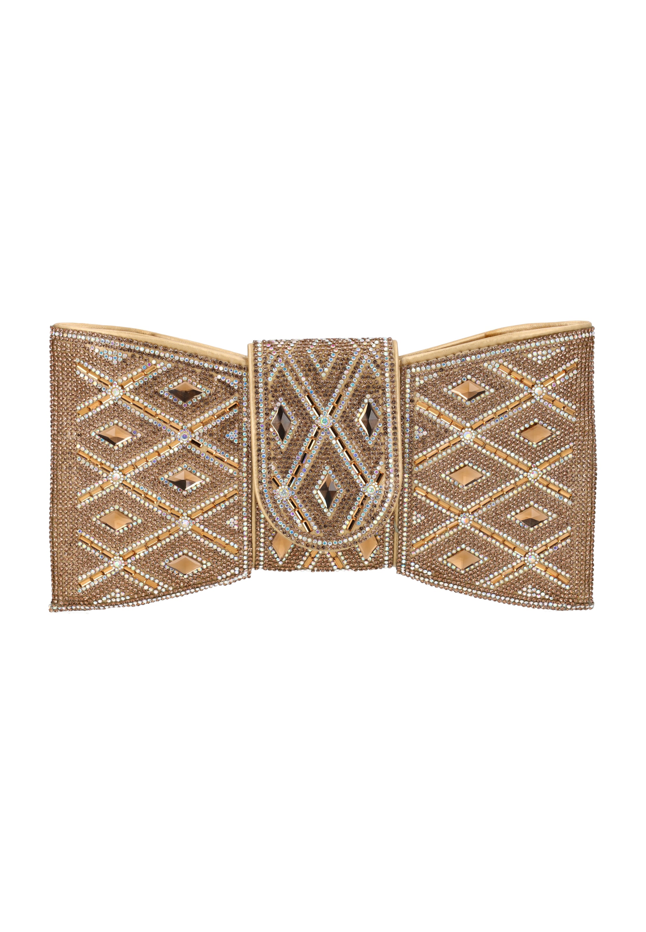 usha BLACK LABEL Clutch in Gold: front
