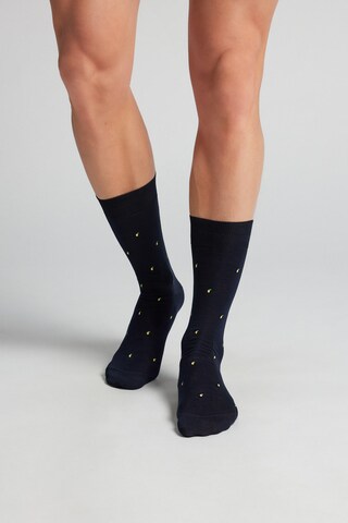 IUMAN Intimissimi Uomo Socks in Blue: front