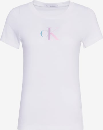 Tricou de la Calvin Klein Jeans pe alb: față