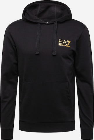 EA7 Emporio Armani Sweatshirt in Zwart: voorkant