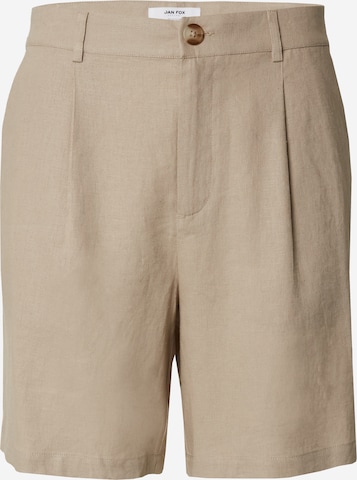 DAN FOX APPAREL Regular Pleat-front trousers 'Alan' in Grey: front