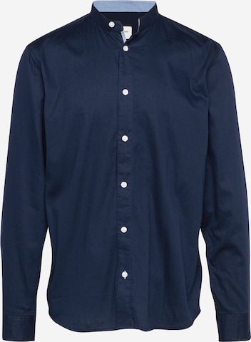 TOM TAILOR Slim fit Button Up Shirt in Blue: front