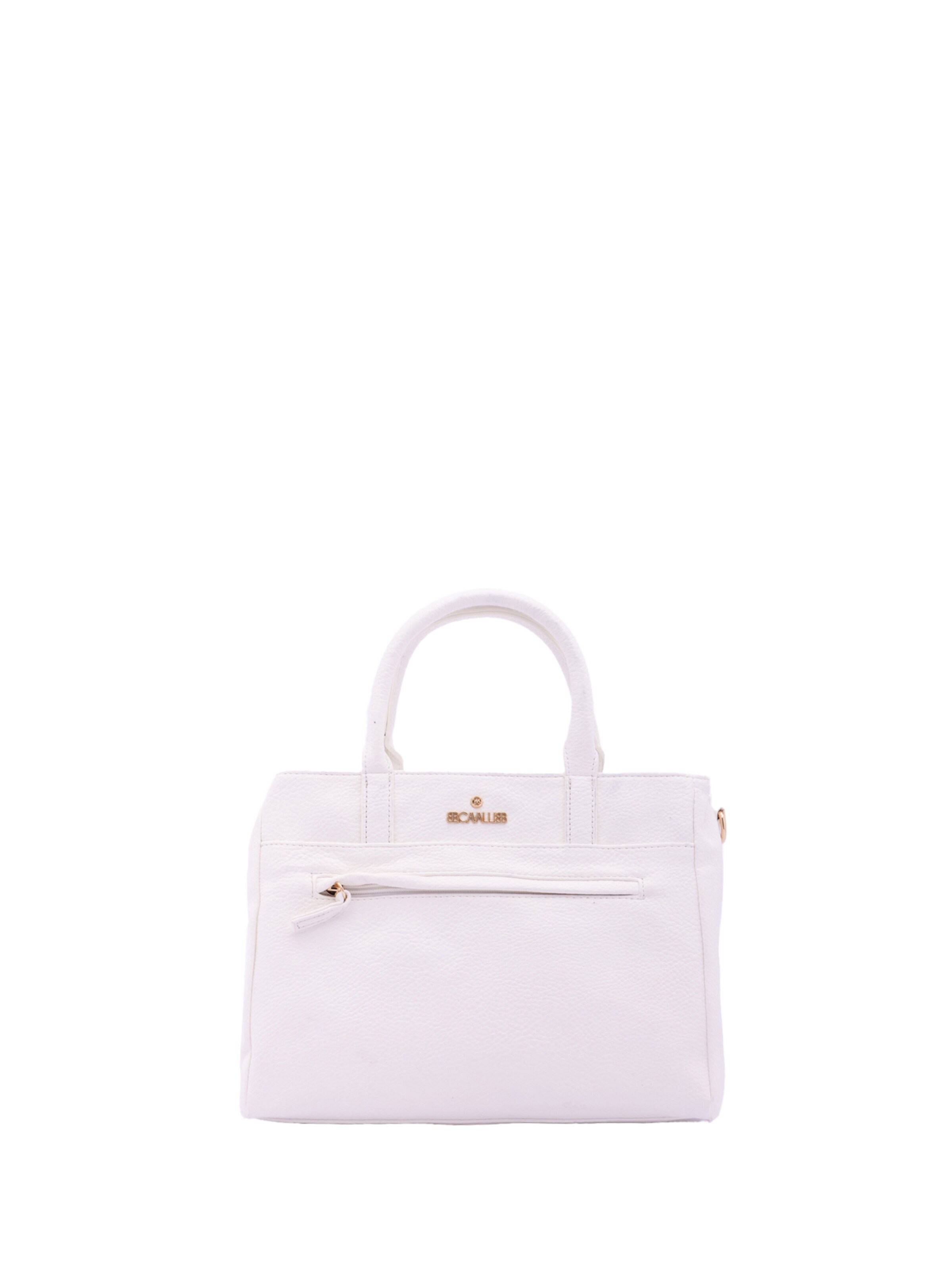 Borsa a mano 'Borsa a Mano Donna B Cavalli Ecopelle Zip - 30x22x10 cm' di B. Cavalli in bianco: frontale