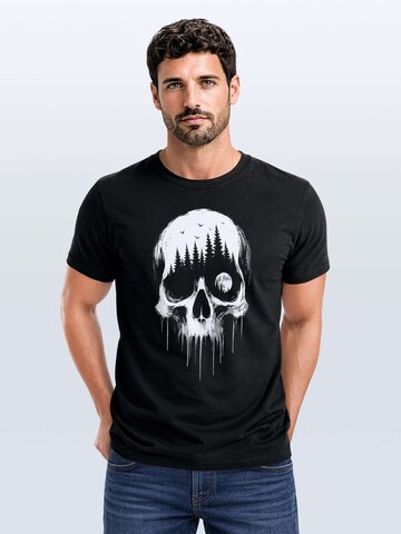 Neverless Shirt 'Skull Hiking' in Black