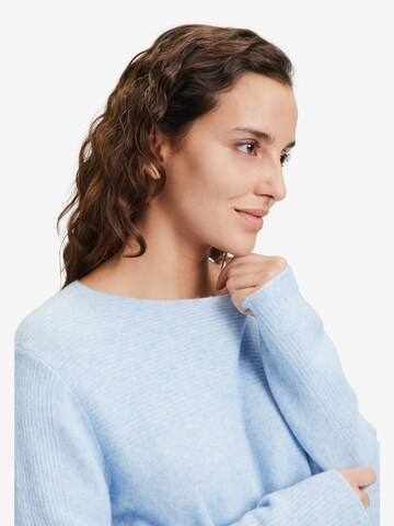 Betty & Co Strickpullover mit Strickdetails in Blau