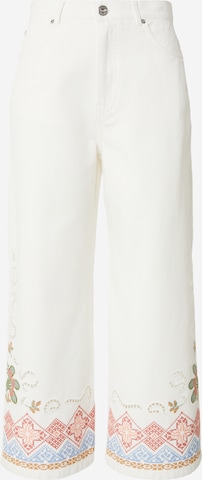 Weekend Max Mara Wide Leg Farkut 'ADUNCO' värissä valkoinen: etupuoli