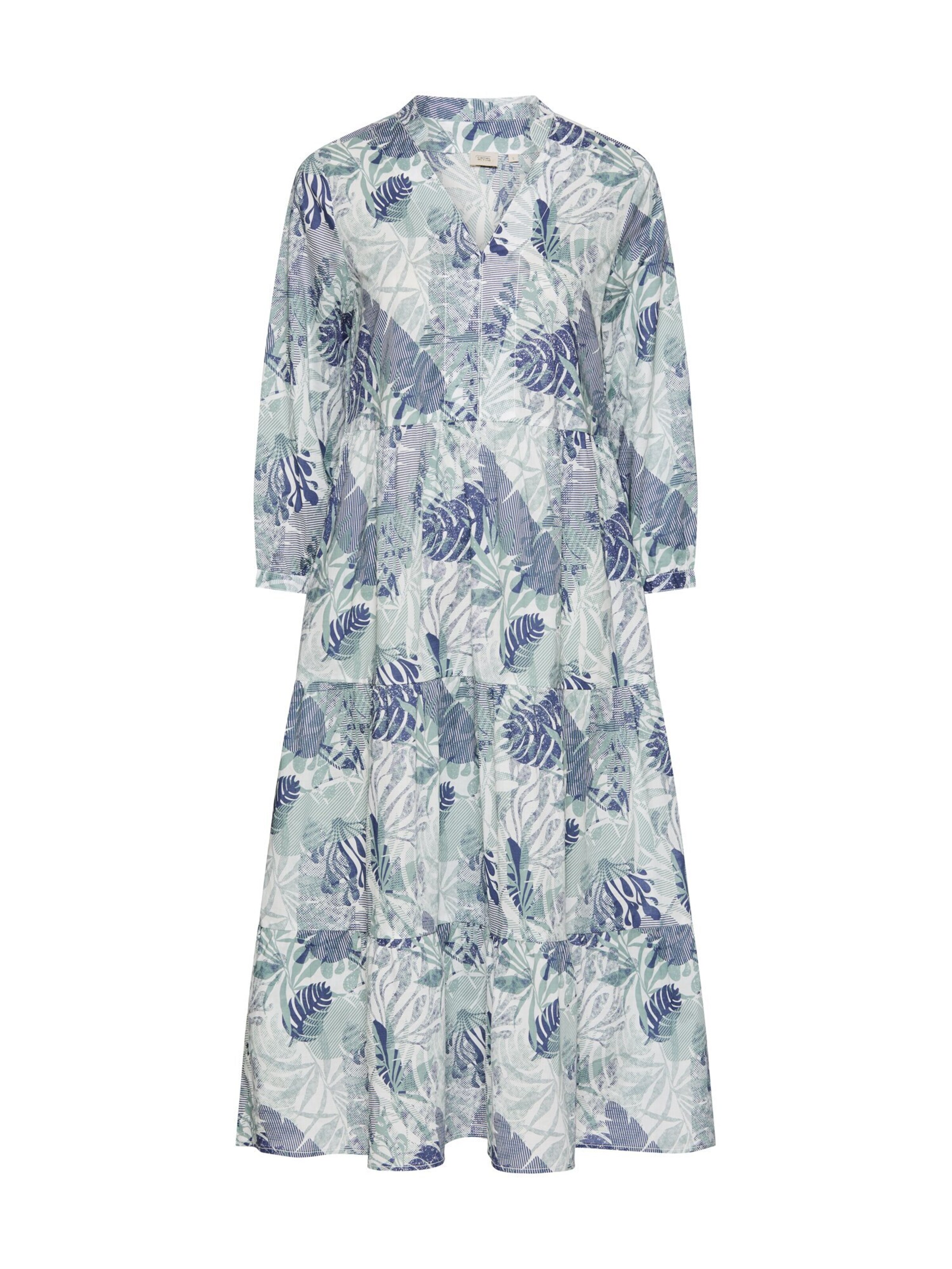 CAMEL ACTIVE Mittellanges Sommerkleid mit Allover-Print in Blau: Vorderseite