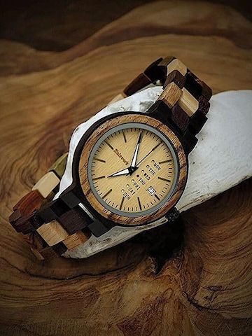 Holzwerk - Reloj analógico 'TREBBIN' en marrón