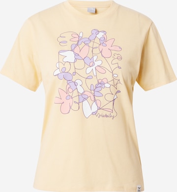 Iriedaily Μπλουζάκι 'Line Blossom' σε κίτρινο: μπροστά