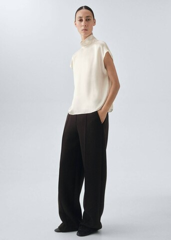 MANGO Blouse 'Lunas' in Beige