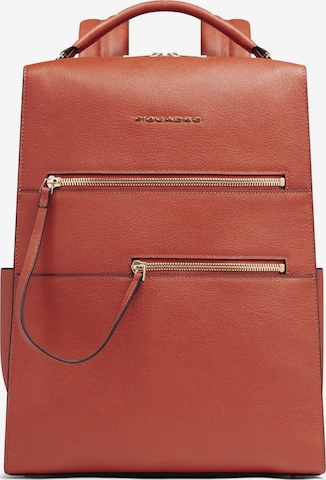 Sac à dos Piquadro en orange : devant