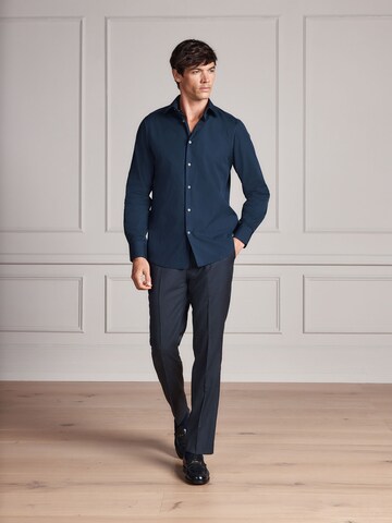 Next Regular fit Button Up Shirt in Blue