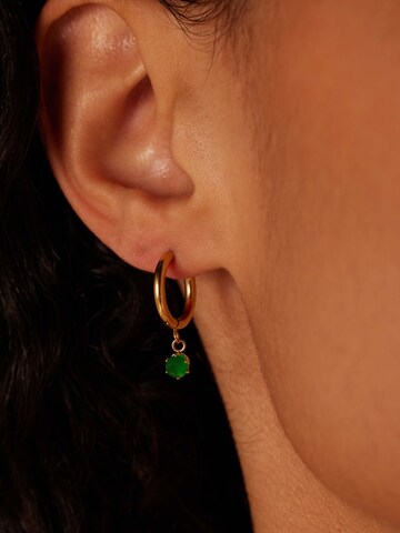 Lucardi Earrings 'Bali' in Gold: front