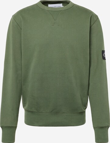 Calvin Klein Jeans Sweatshirt in Groen: voorkant