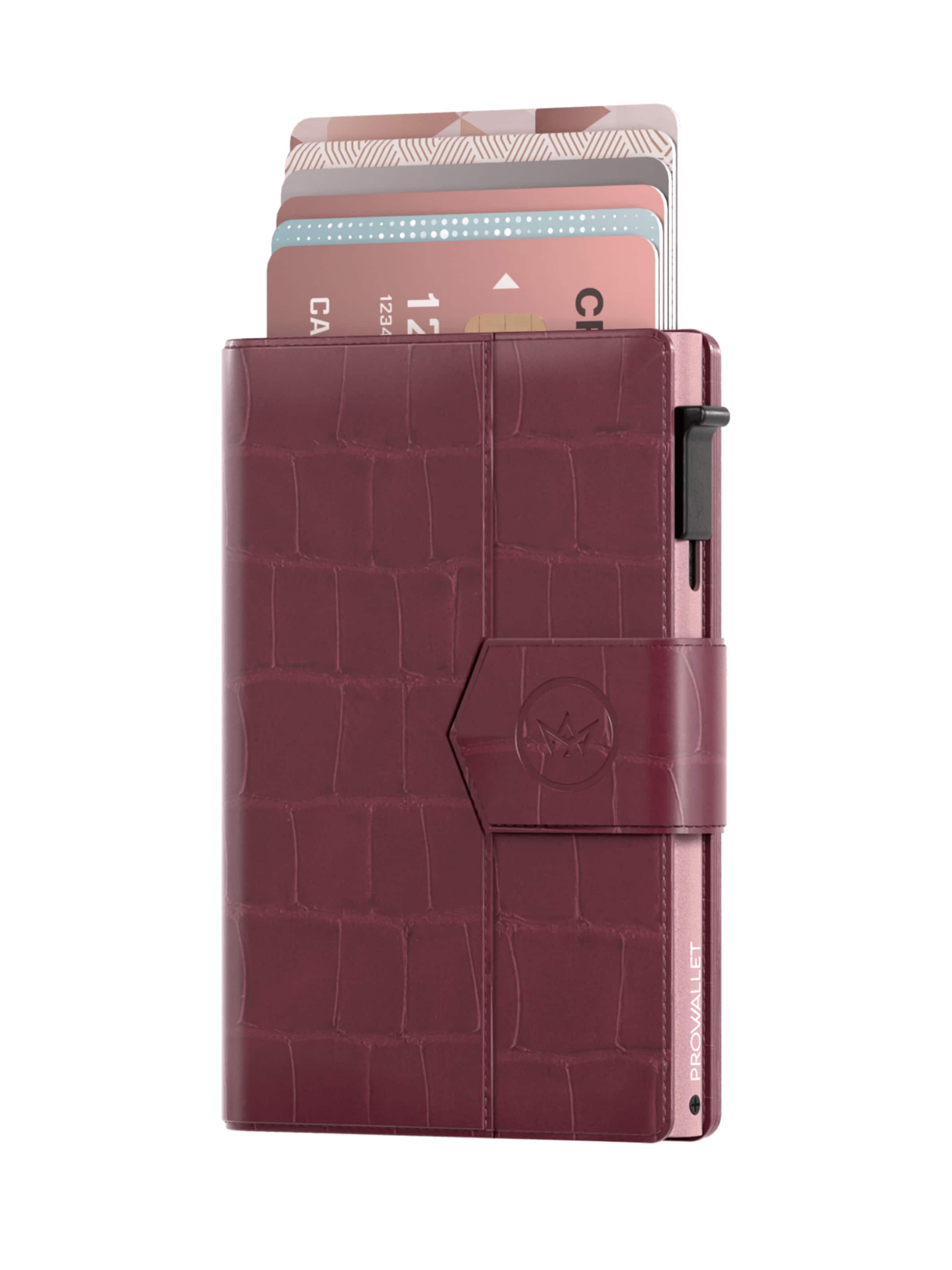 Prowallet Wallet 'Pasjeshouder Plus Croco' in Red: front