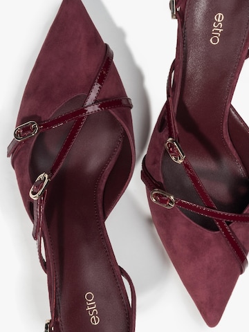 Estro Slingpumps '2408-9'‌‌‌‌‌ in Rot