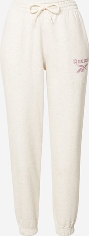 Effilé Pantalon Reebok en blanc : devant