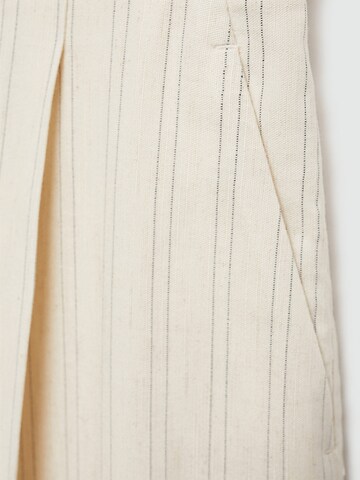 Wide Leg Pantalon à pince 'Geranio' MANGO en beige