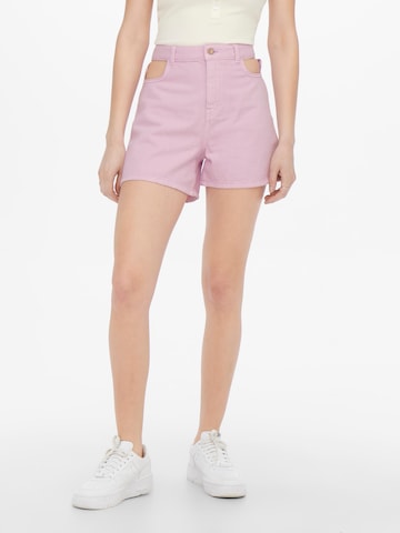 ONLY Regular Shorts 'CAMILLE' in Lila: predná strana