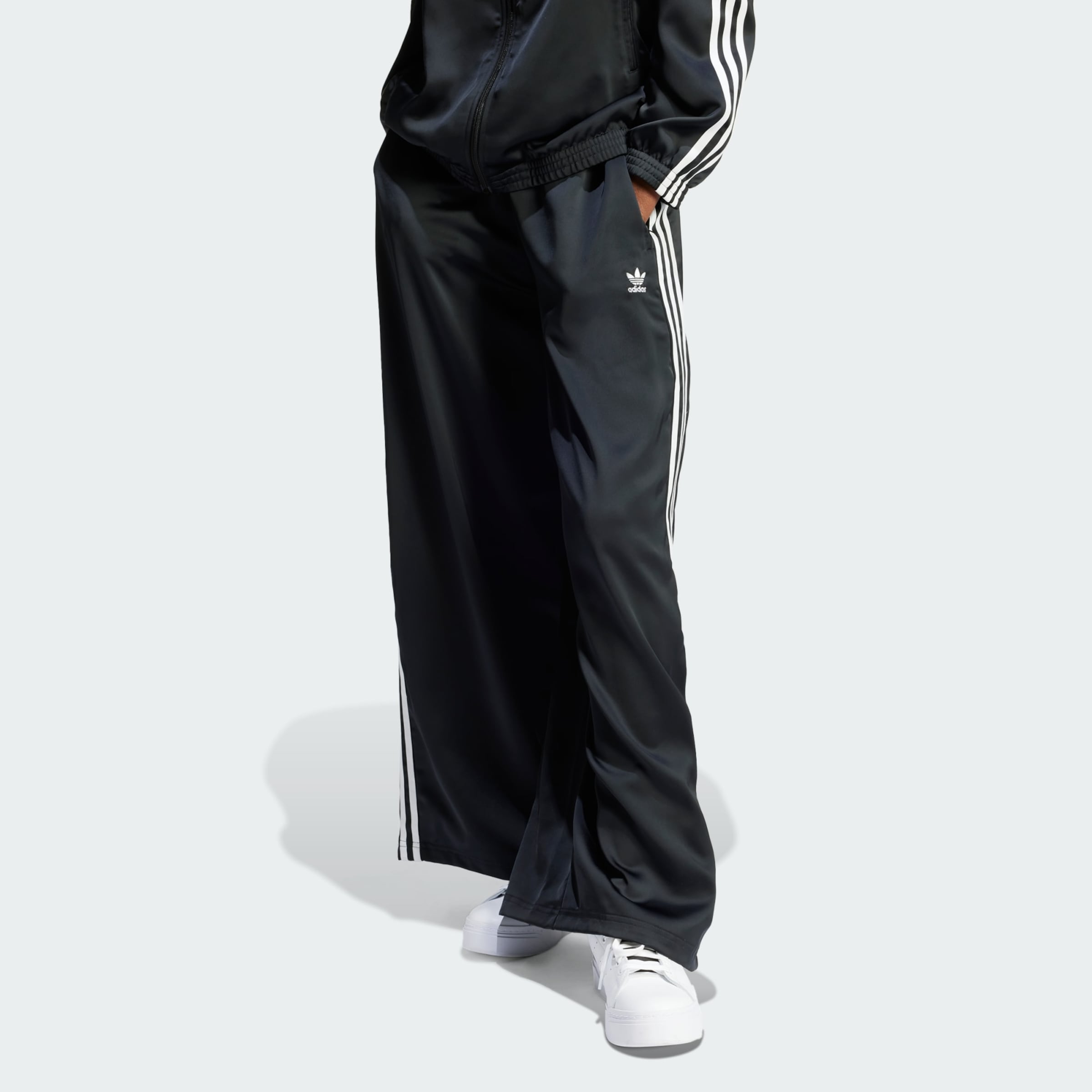 ADIDAS ORIGINALS Wide leg Pants 'Adicolor Satin Wide Leg
