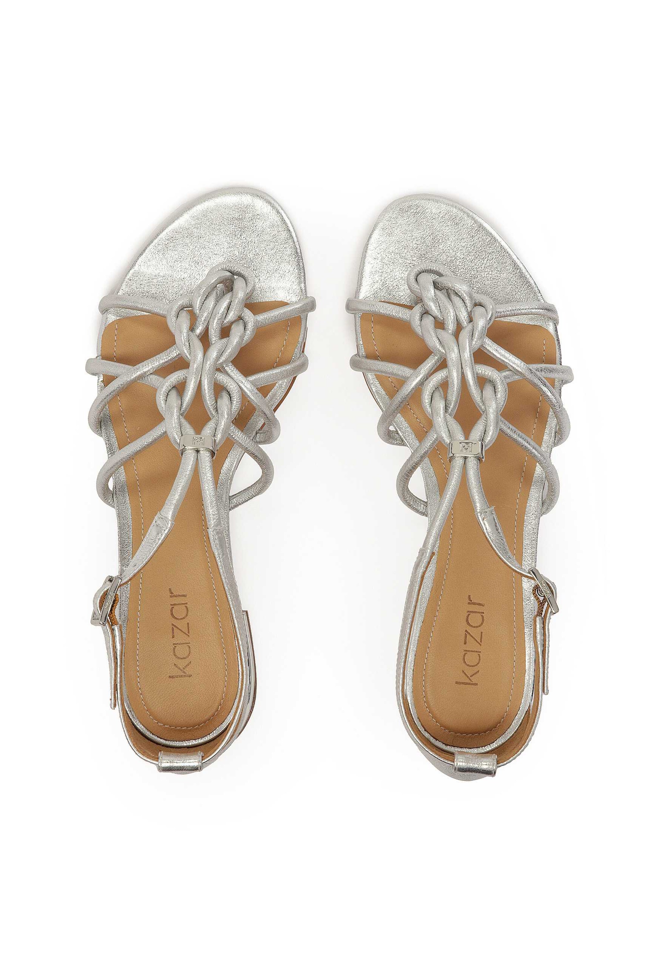 Kazar Sandaler med rem i sølv
