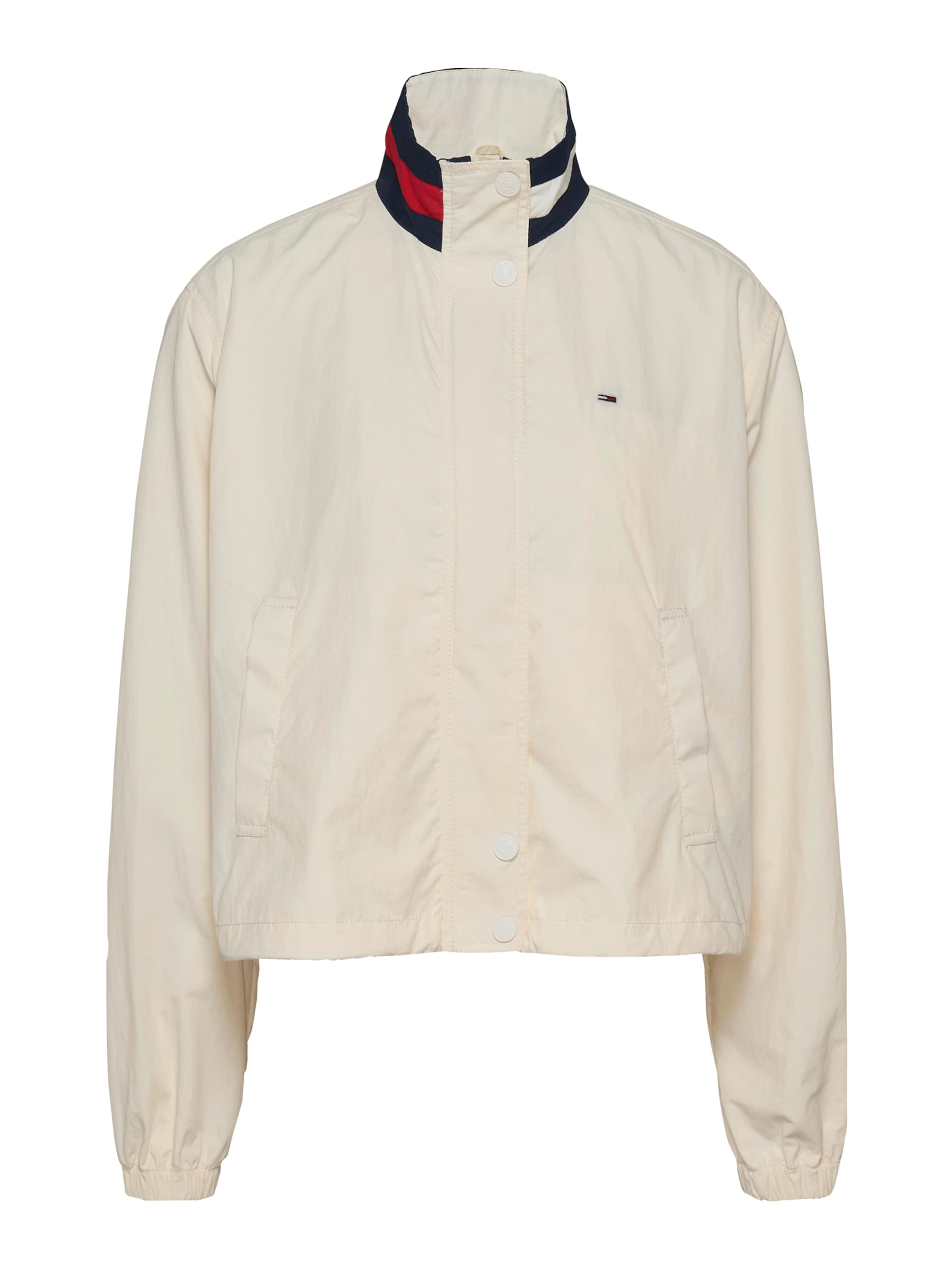 Tommy Jeans Přechodná bunda 'Essential' – bílá: přední strana