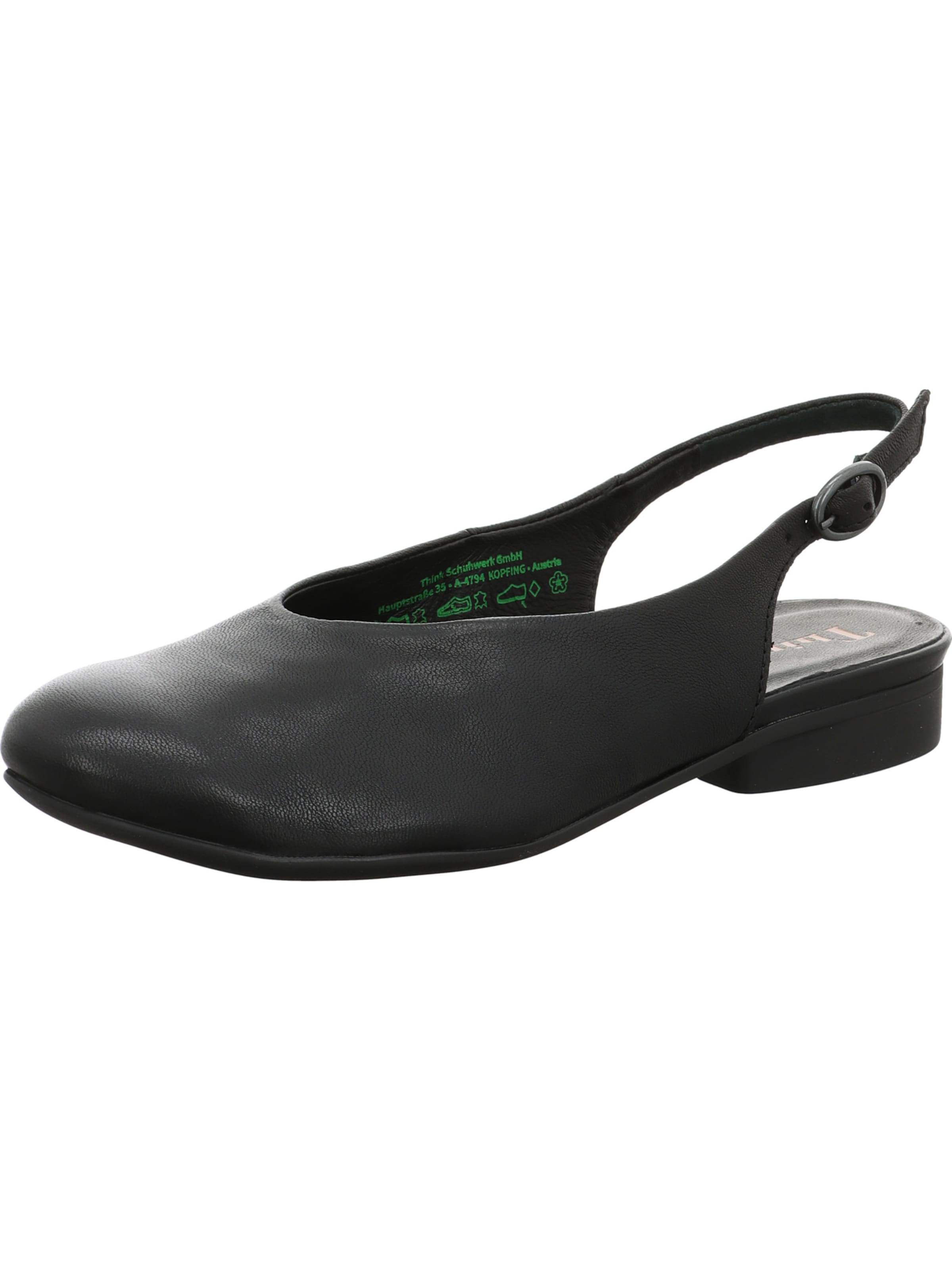 THINK! Slingpumps 'Guad2' in Zwart: voorkant