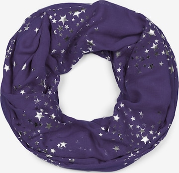 styleBREAKER Loop scarf 'Loop Schal mit Metallic Sterne Print' in Blue: front